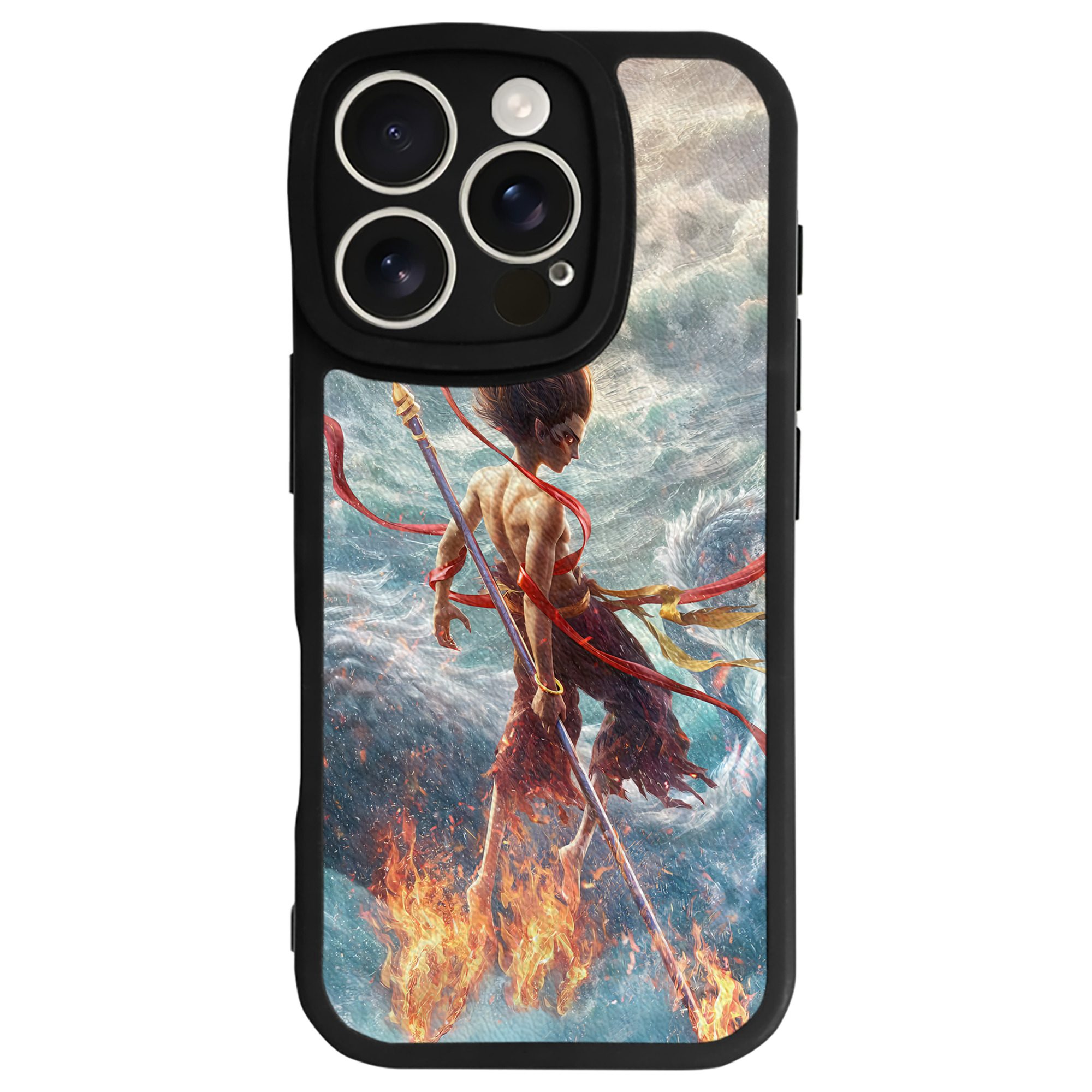 （画像用） Ne Zha 2 ナタ 魔童の大暴れ 【iPhone 16シリーズ対応】シリコンスマホケース（レザー調） 材質：シリコン